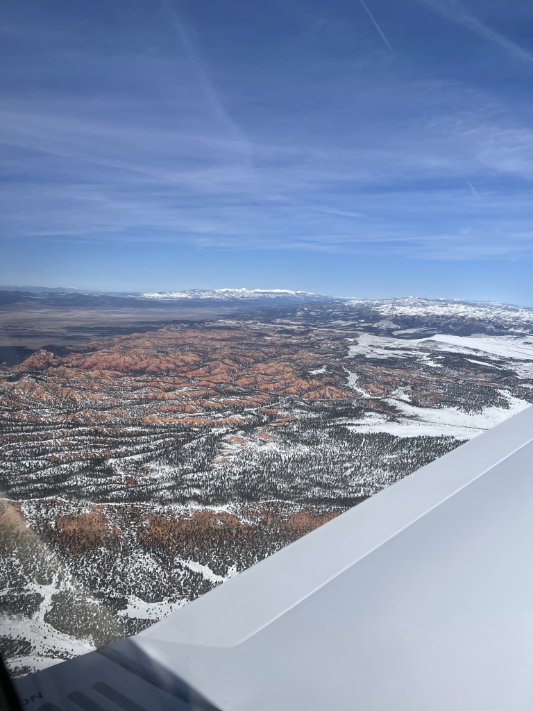 Some mountain flying in the spring near, KBCE, Bryce Canyon National Park. This was a cross-country flight.