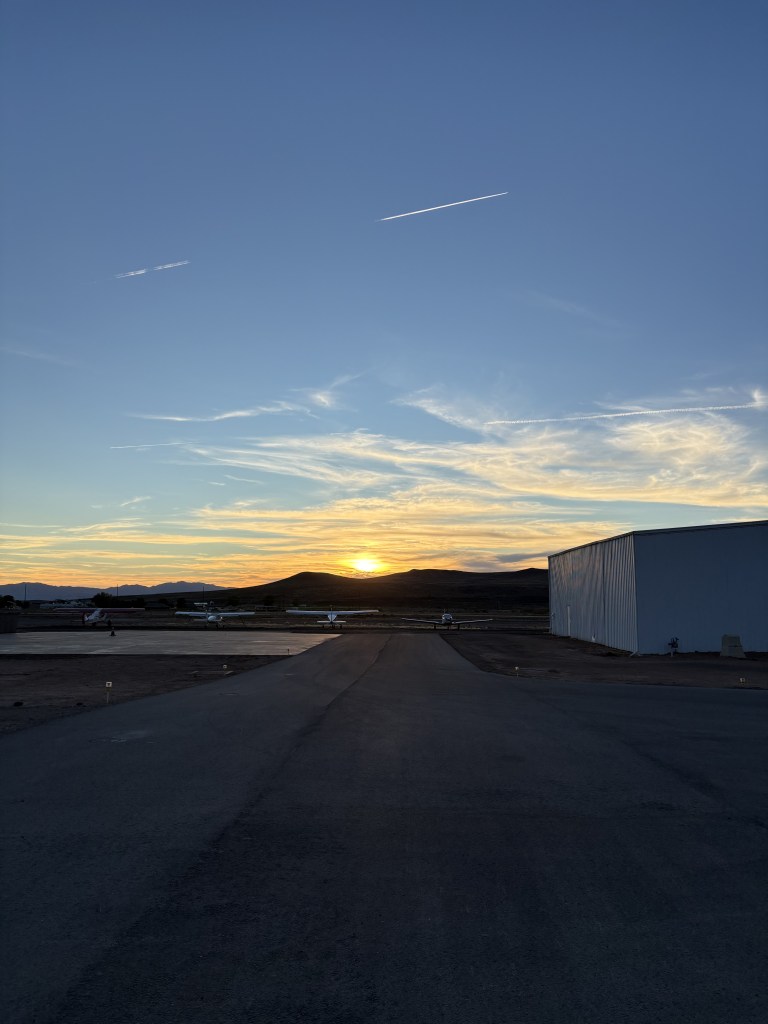 Sunset at 1L8, General Dick Stout Field, Hurricane Airport